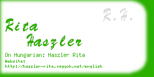 rita haszler business card